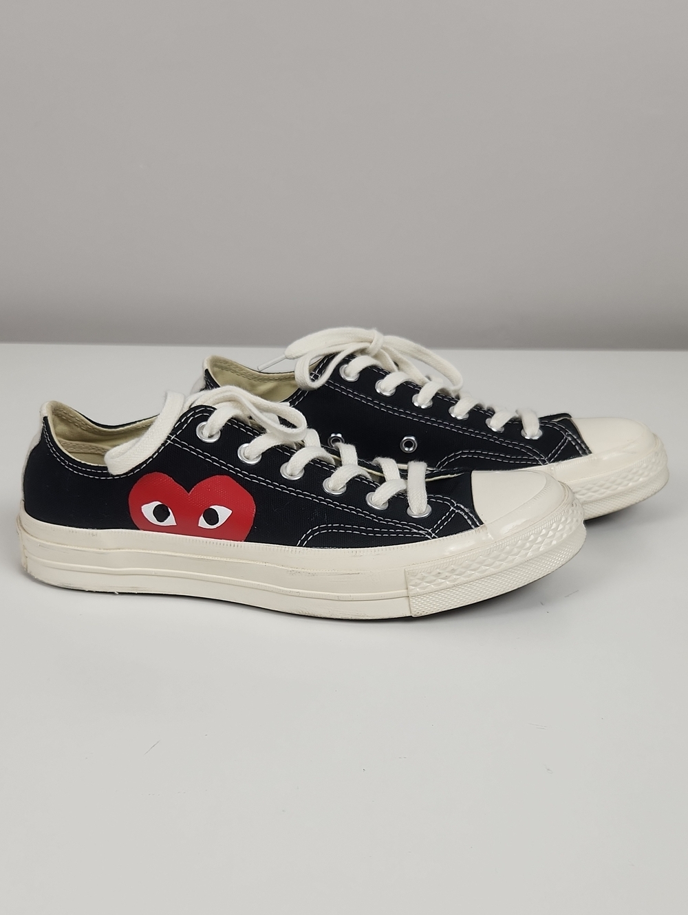 Converse Comme De Garcons⁹ PLAY Black Low Top Sneakers Womens 8